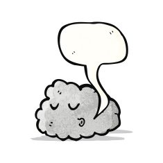 cartoon cloud with speech bubble N36