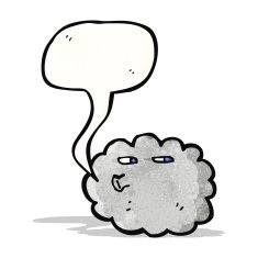 cartoon cloud with speech bubble N37
