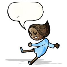 cartoon happy woman N10