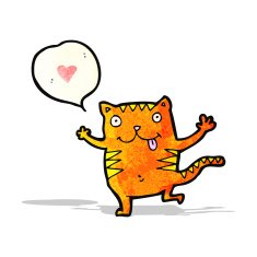 cartoon cat in love N2