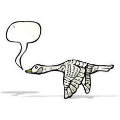 cartoon flying goose