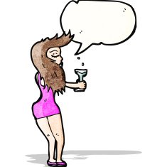 girl in club cartoon