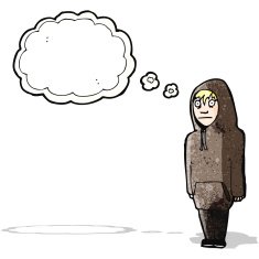 cartoon teenager in hooded top