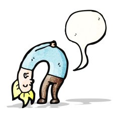 cartoon man talking out of his ass