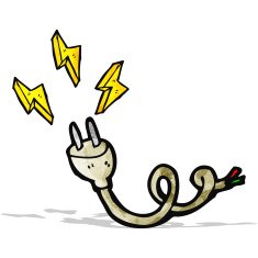 cartoon electric plug