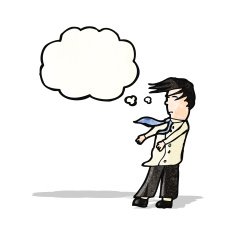 cartoon man in windy weather N2