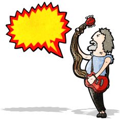 cartoon electric guitar player N3