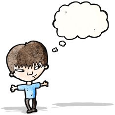 Cartoon Boy Thinking N11