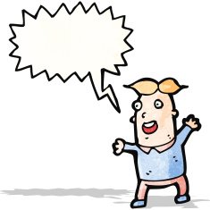 cartoon excited man N23