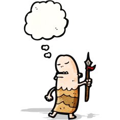 cartoon tribal man N12