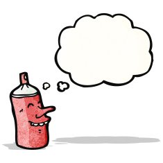 spray can cartoon character