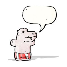 cartoon hippopotamus N3
