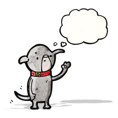 cartoon waving dog