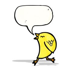 cartoon singing bird N12