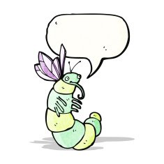 cartoon funny fat butterfly