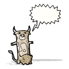 cartoon cow mooing