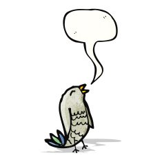 cartoon singing bird N14