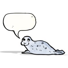 cartoon seal pup