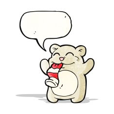 cartoon teddy bear with sock N3