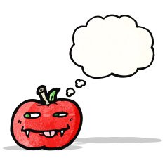cartoon vampire apple
