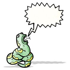 cartoon hissing snake N11