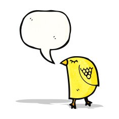 cartoon yellow bird N18
