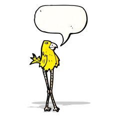cartoon long legged bird