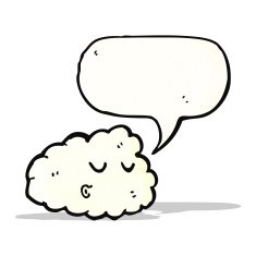 cartoon cloud with speech bubble N39