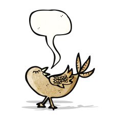 cartoon singing bird N16