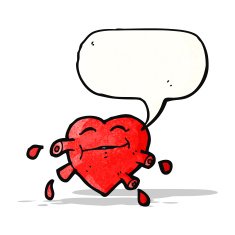 cartoon heart with speech bubble N2