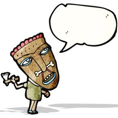 cartoon shaman tribesman