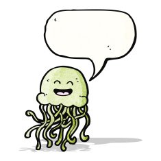 happy jellyfish cartoon N2