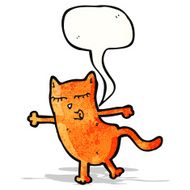 funny cartoon cat with speech bubble N25