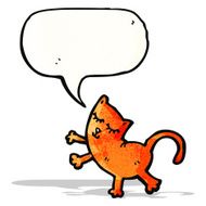 funny cartoon cat with speech bubble N26
