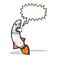 rocket with speech bubble