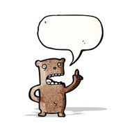 cartoon bear explaining his point N2