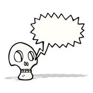 shrieking skull cartoon N5