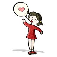 Cartoon Girl In Love N2