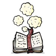 dusty old book cartoon