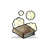 dusty old book cartoon N4