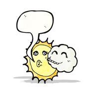 sun and cloud cartoon