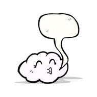cute cartoon cloud with speech bubble