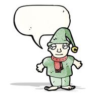 christmas elf cartoon character