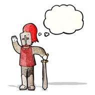 cartoon waving knight