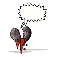 black broken heart cartoon