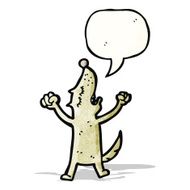 Howling Dog Cartoon N7