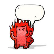 little devil with speech bubble N4