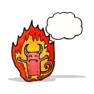 little devil with thought bubble N3
