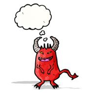 little devil with thought bubble N4