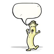 cartoon little imp with speech bubble N16